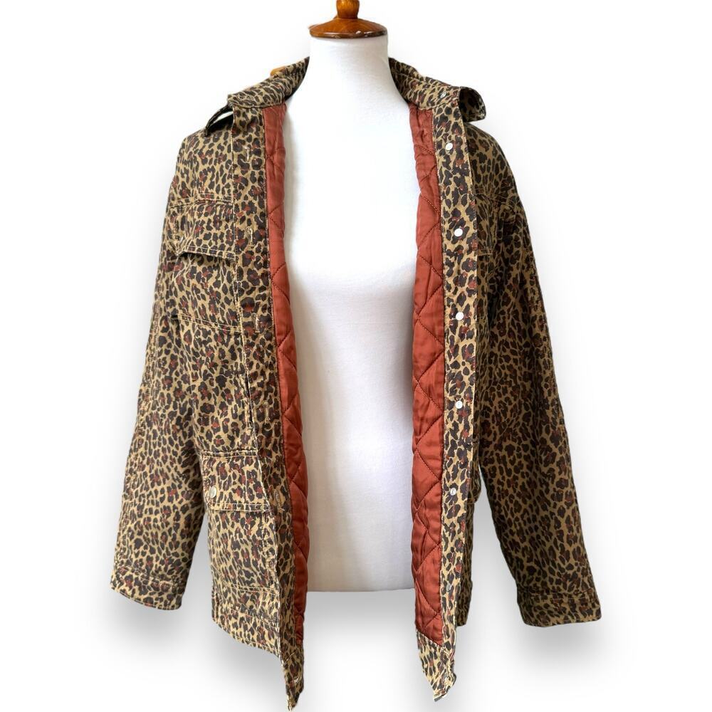 Marissa Webb Ellery Anorak Utility Jacket Khaki Leopard Women’s Small No Belt - Picture 6 of 14